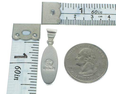 Southwest Genuine Sterling Silver And Lapis Pendant YX67373